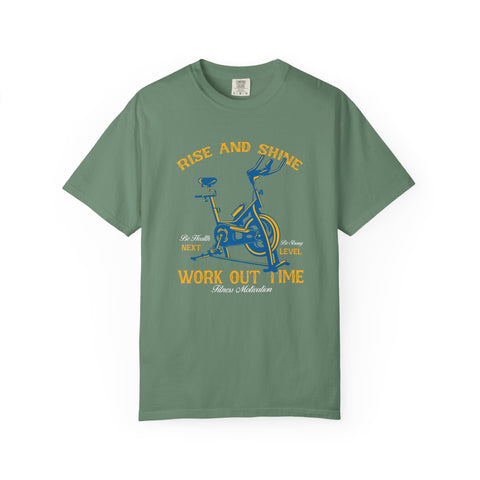 Rise And Shine Workout Time Indoor Bike Fitness T-Shirt