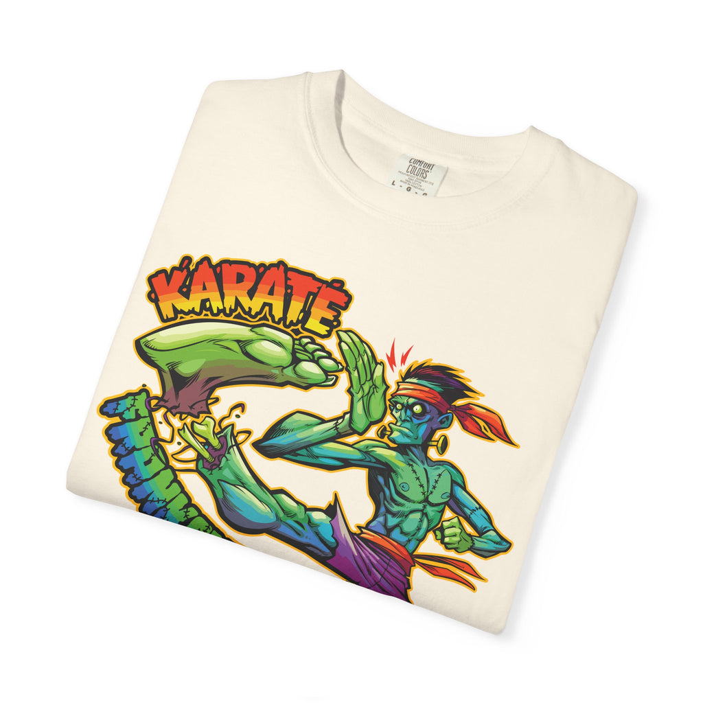 Karate Frankenstein Shirt - Monster Martial Arts Tee for Horror Fans - Sinful Threads