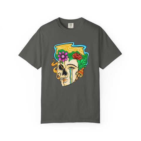 Floral Skull Shirt - Skeleton Graphic Tee - Artistic Gift