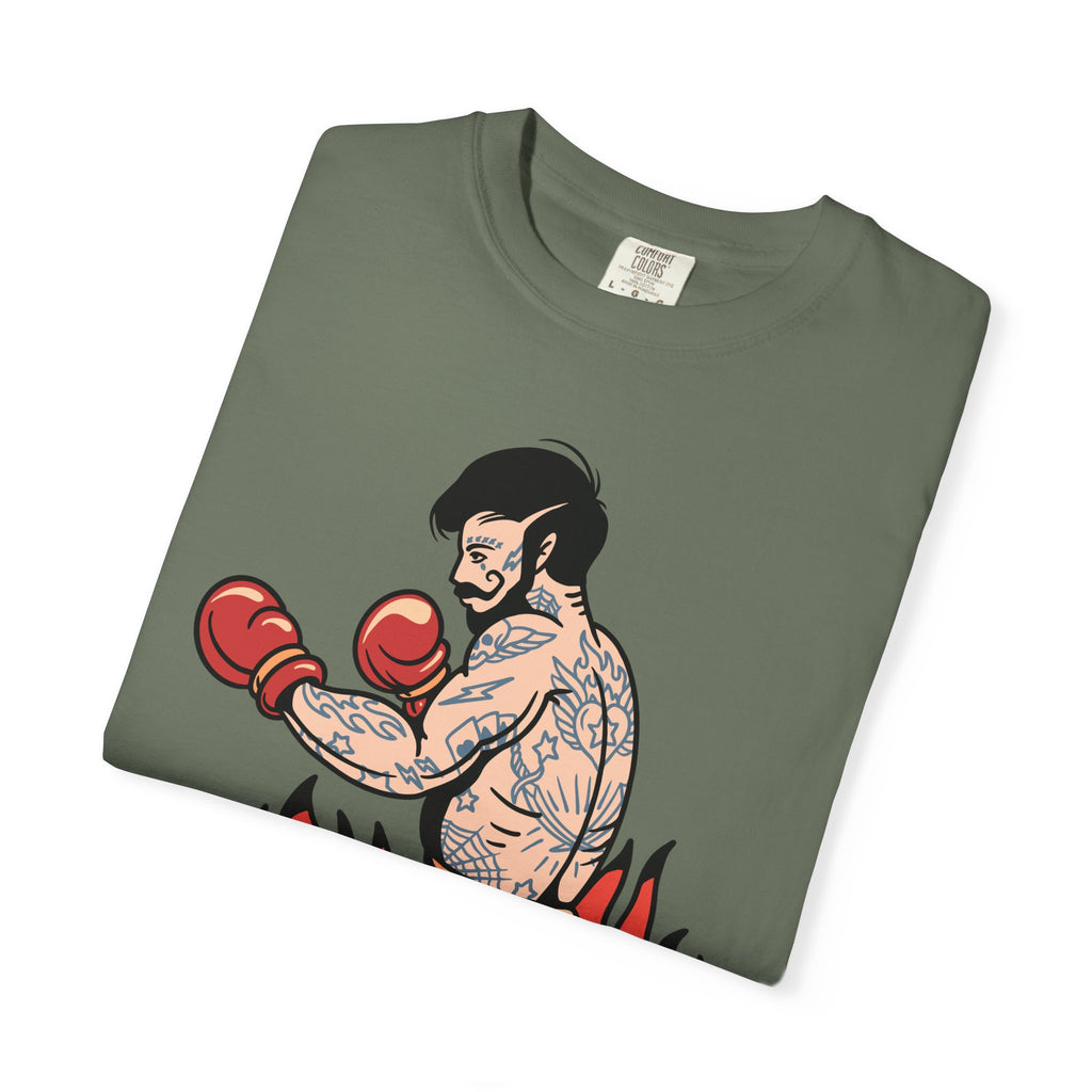 Tattooed Boxer Shirt - Boxing Illustration Tee, Tattoo Gift - Sinful Threads