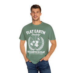 Flat Earth Society Question Everything Funny Design T-Shirt