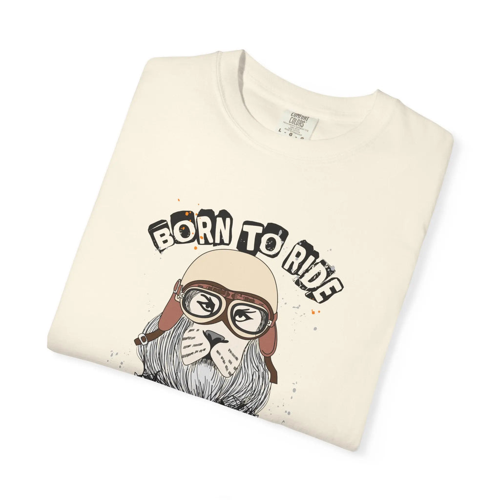 Born To Ride Dog Pilot Style Motorcycle Rider T-Shirt - Sinful Threads