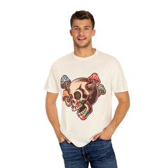 Skull Mushroom Tee - Trippy Psychedelic Graphic Gift