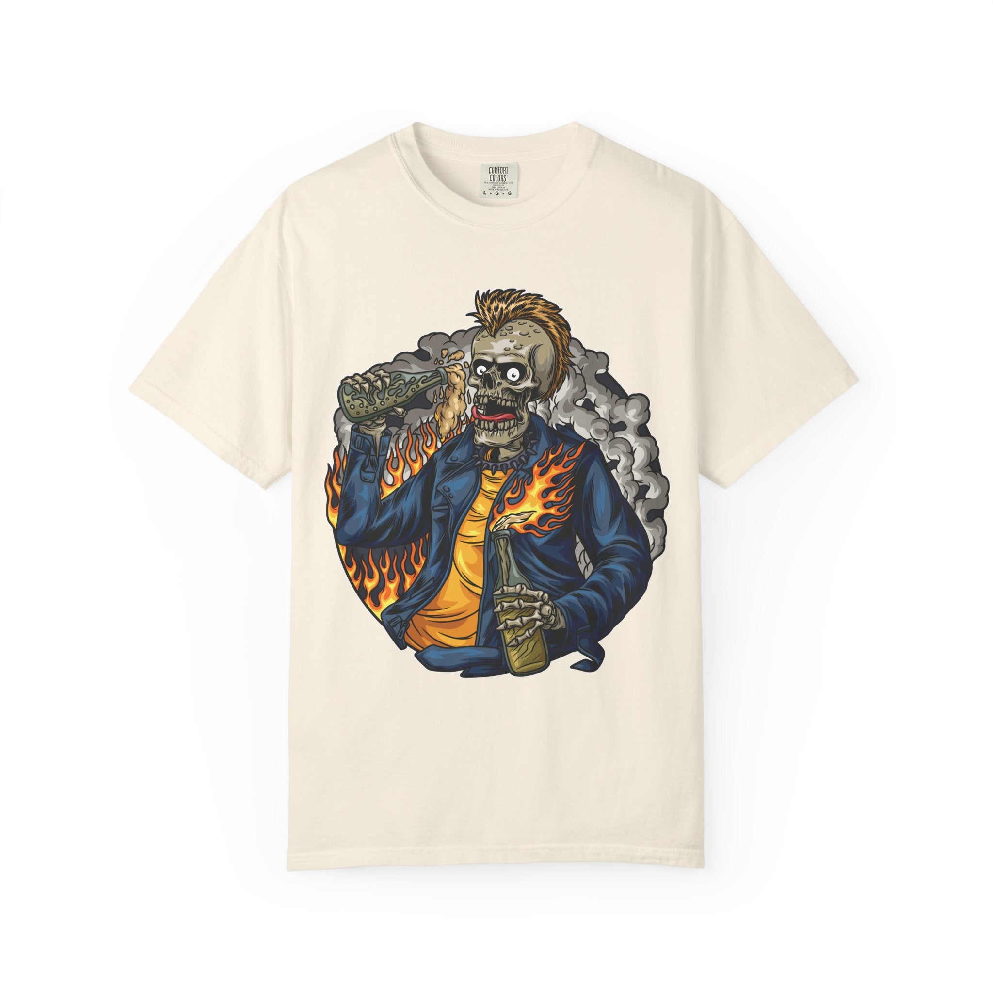 Punk Skull Shirt – Mohawk Skeleton Graphic Tee, Edgy Punk Rocker - Sinful Threads