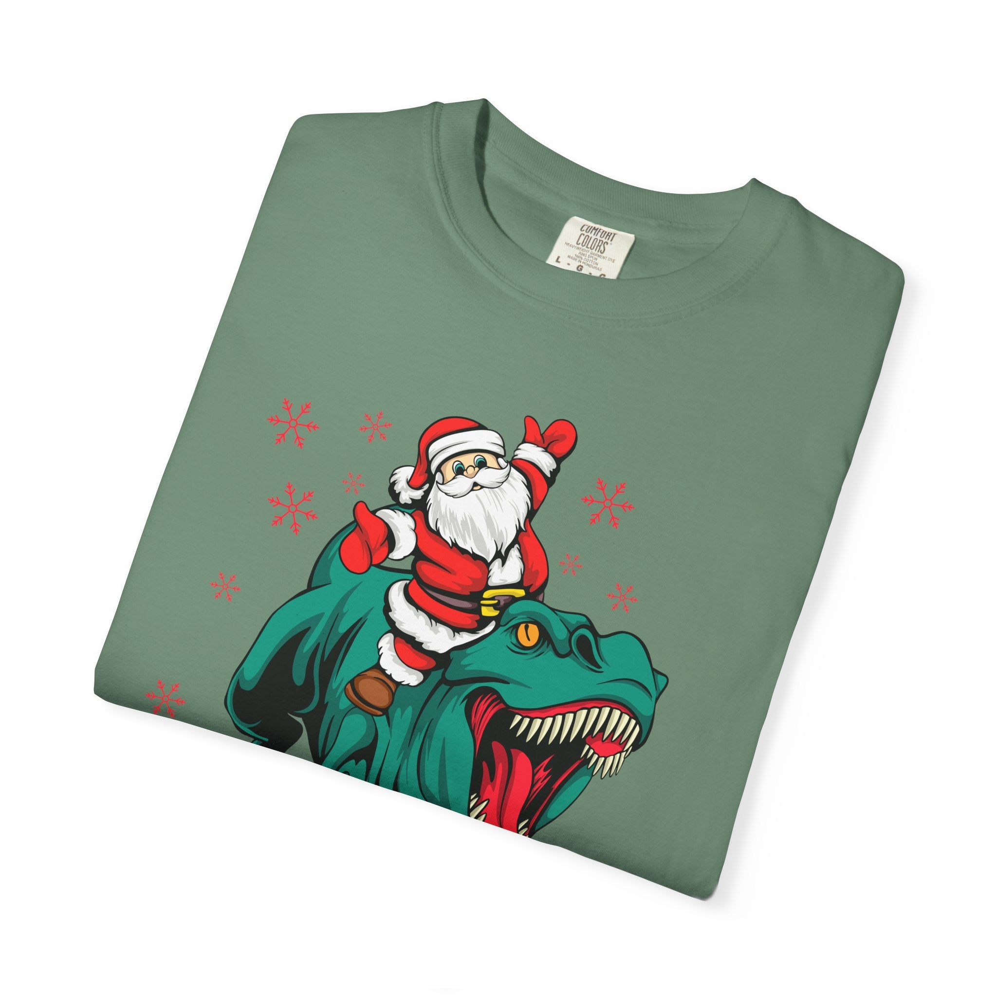 Santa T-Rex Shirt - Funny Dino Christmas Tee - Holiday Gift - Sinful Threads