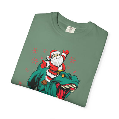 Santa T-Rex Shirt - Funny Dino Christmas Tee - Holiday Gift - Sinful Threads