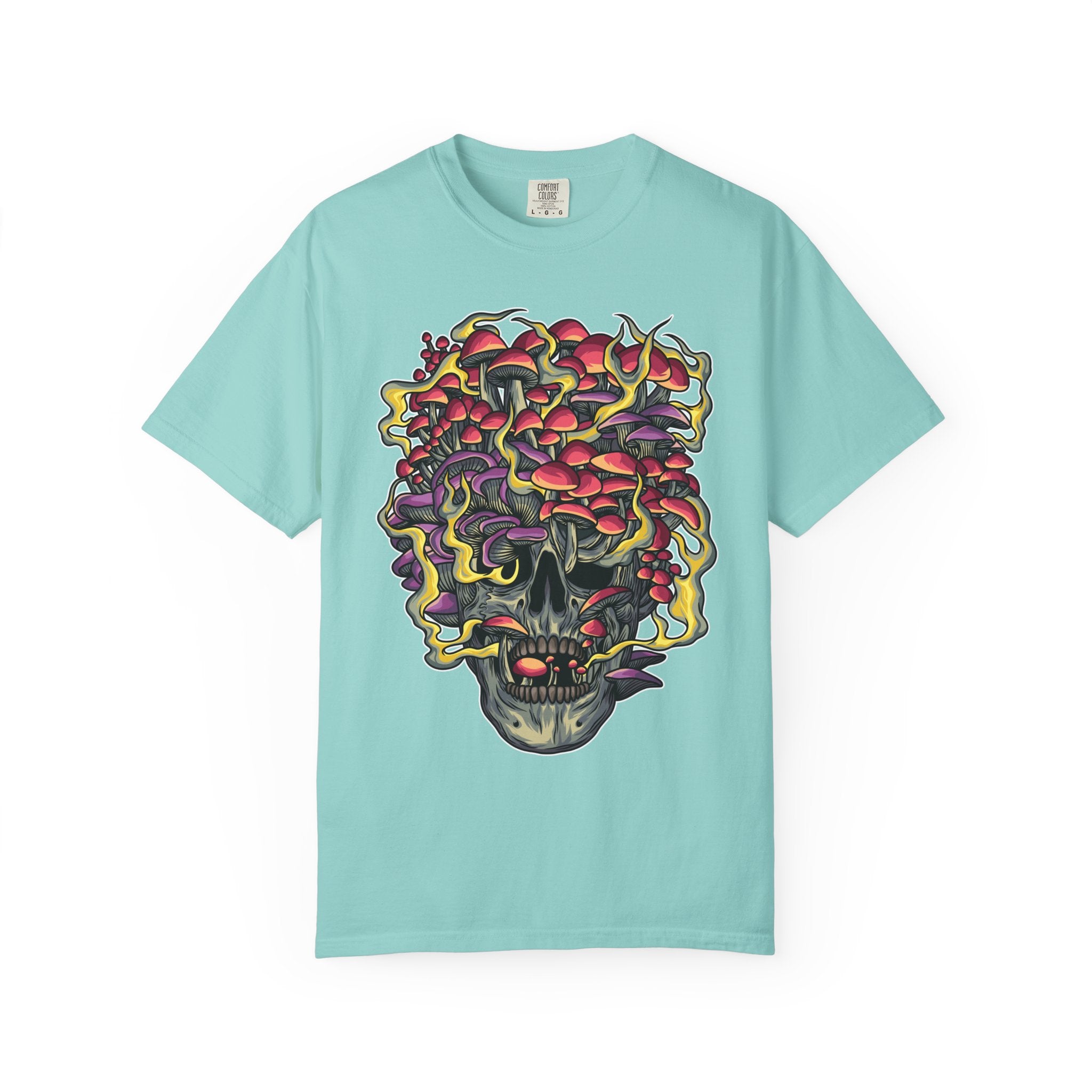 Mushroom skull shirt - fungi gothic tee - macabre gift - Sinful Threads