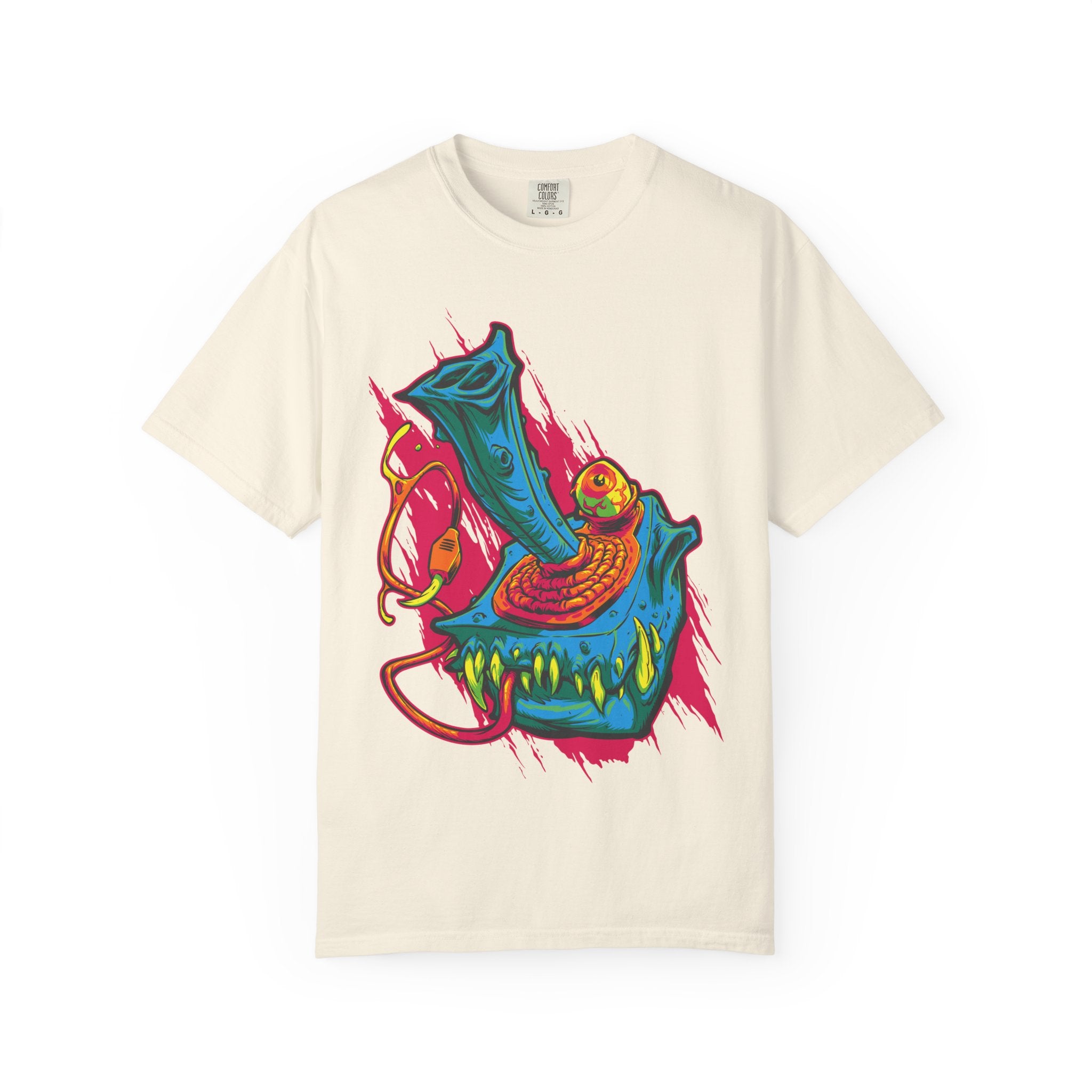 Surreal Gaming Tee - Monster Joystick Shirt for Arcade Fans - Sinful Threads