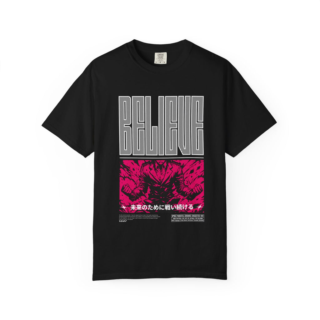 Believe Anime Tee - Bold Japanese Motivational - Gift - Sinful Threads