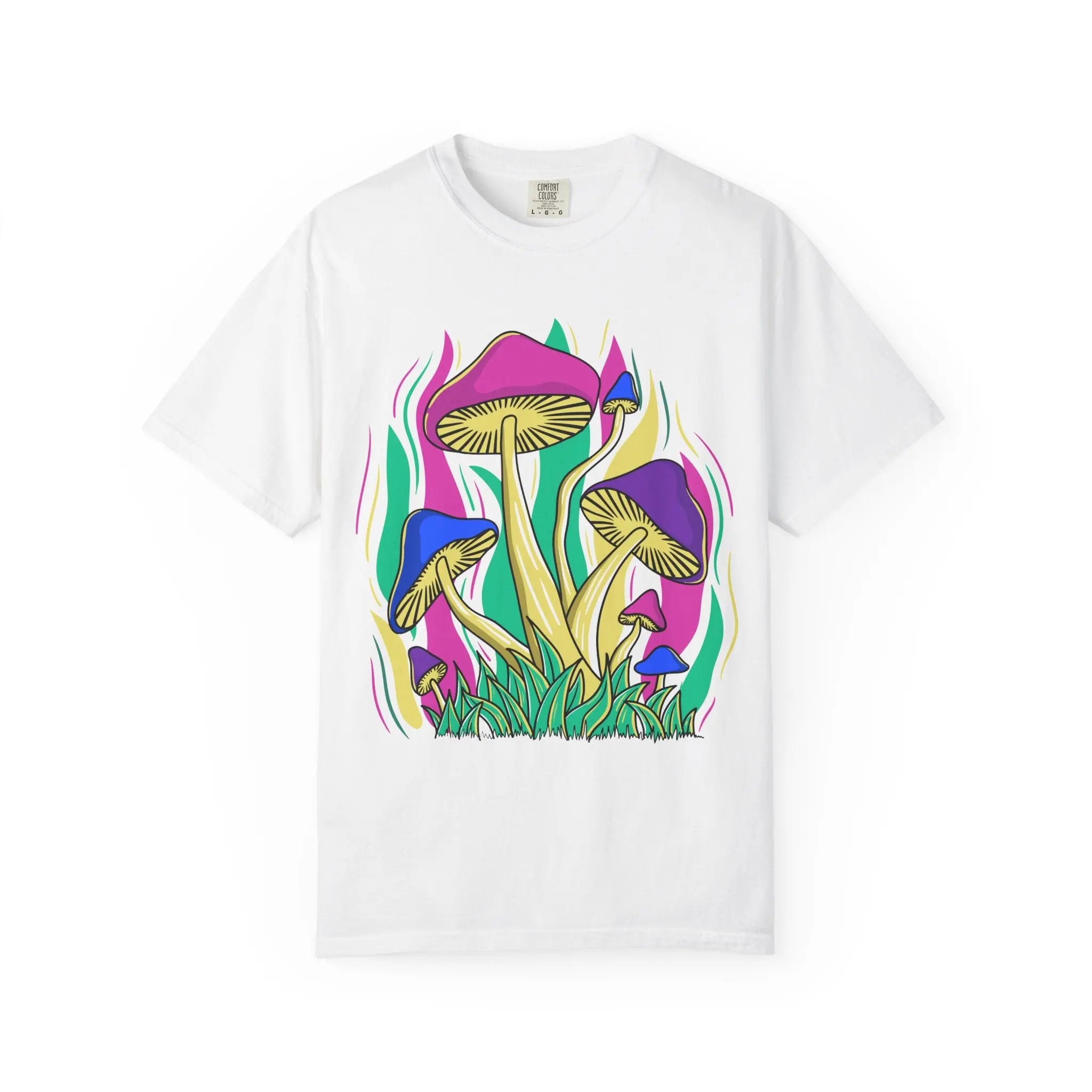 Psychedelic Mushroom Tee - Funky Art Cottagecore - Sinful Threads