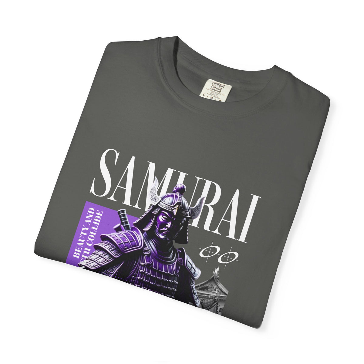 Samurai Warrior Tee - Purple Bushido Graphic - Perfect Gift
