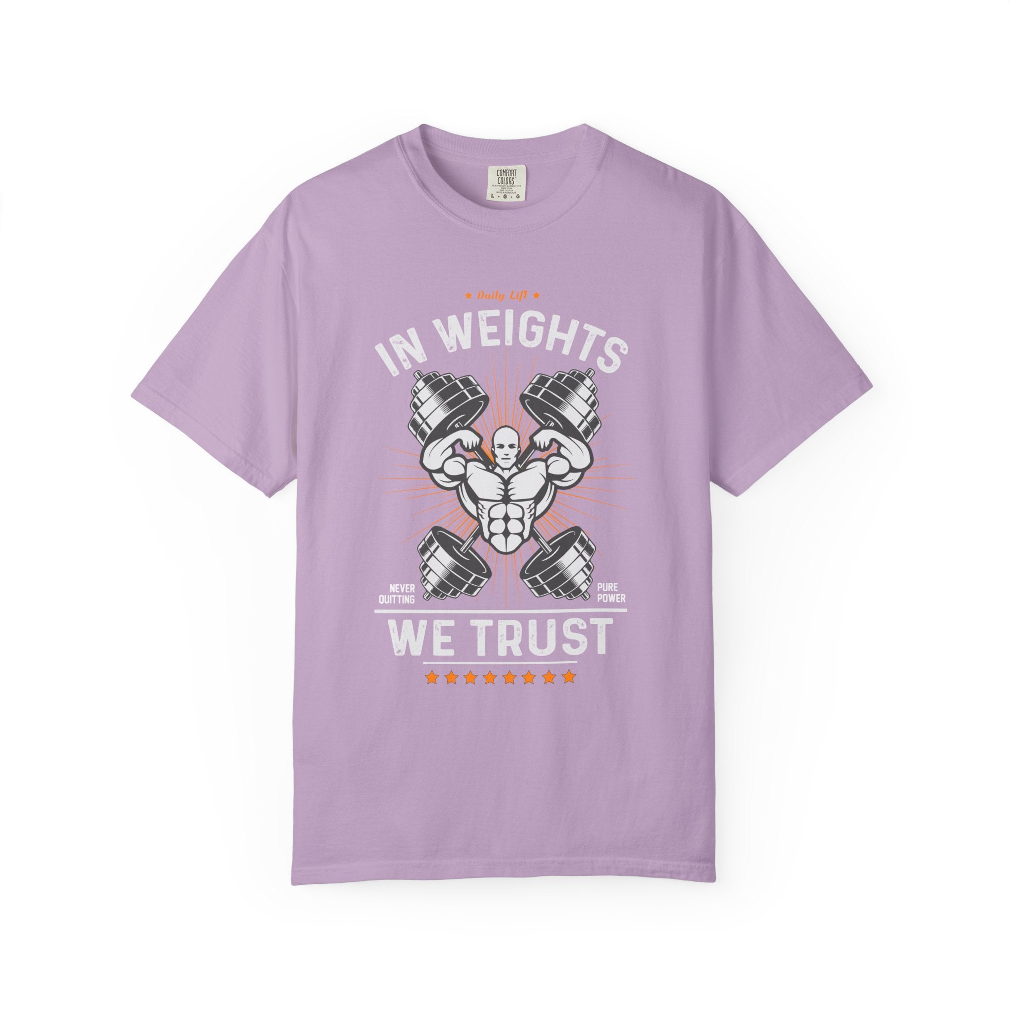 In Weights We Trust T-Shirt - Gym Motivation Fitness Tee - Sinful Threads