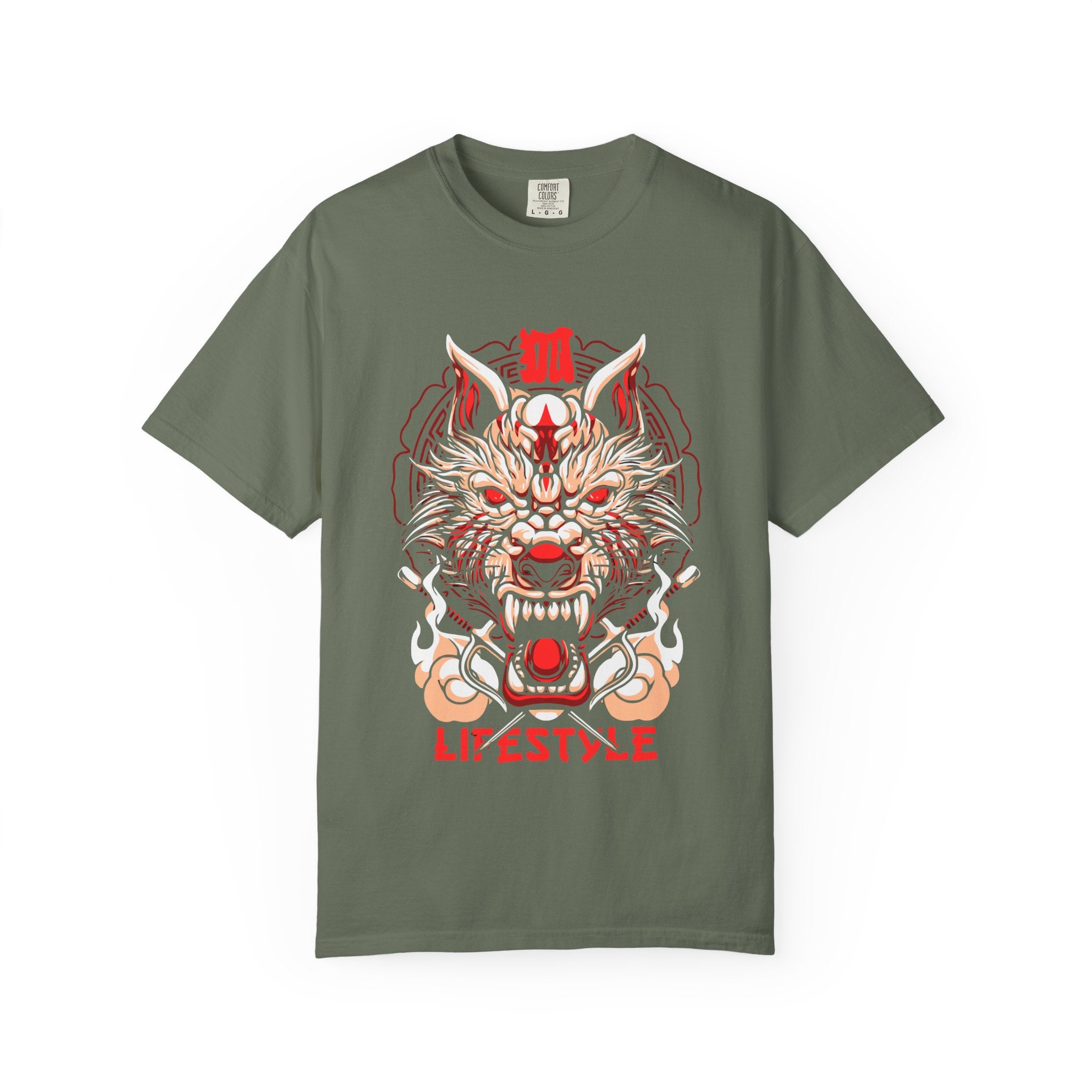 Samurai Warrior Tee - Japanese Wolf Art Shirt - Streetwear - Sinful Threads