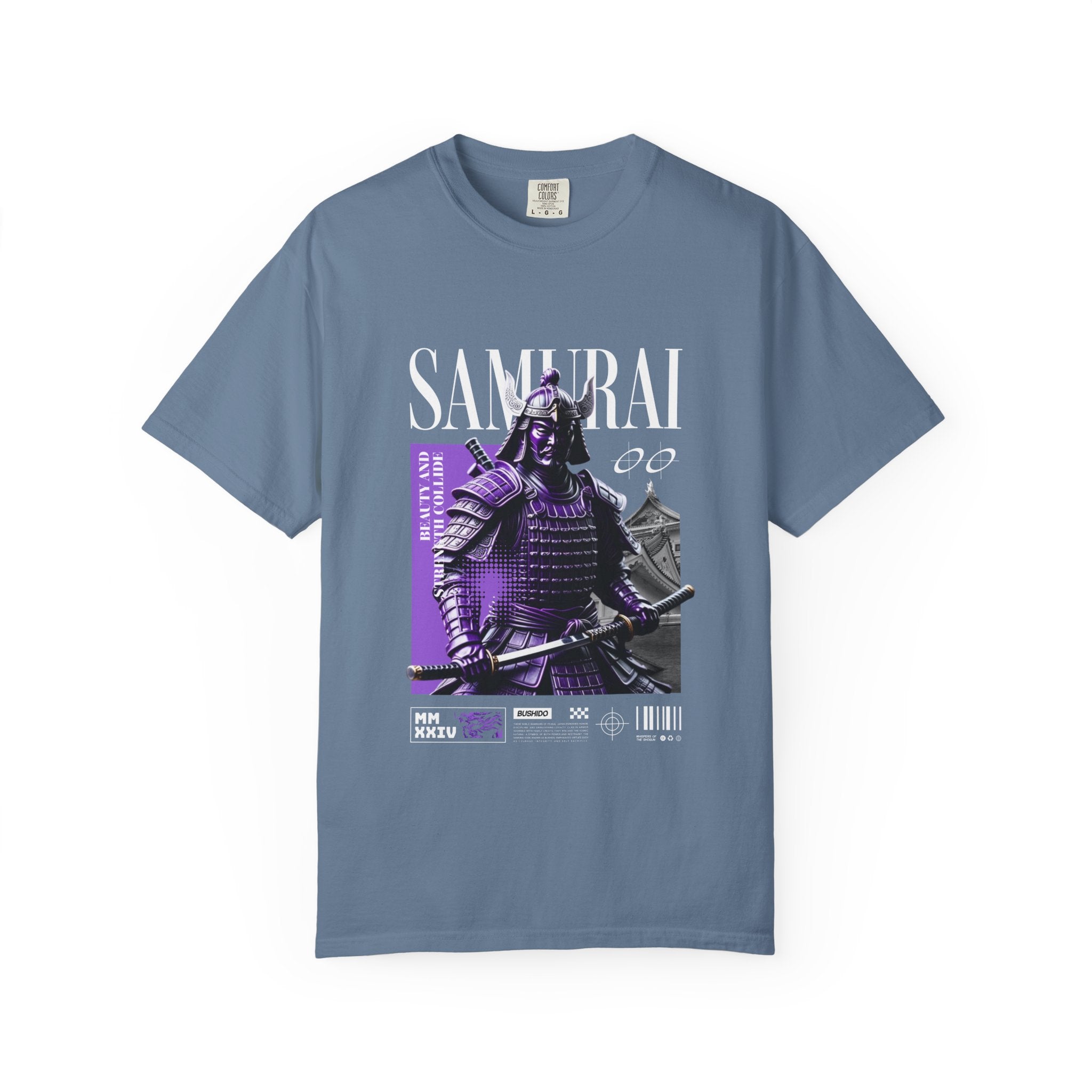 Samurai Warrior Tee - Purple Bushido Graphic - Perfect Gift - Sinful Threads