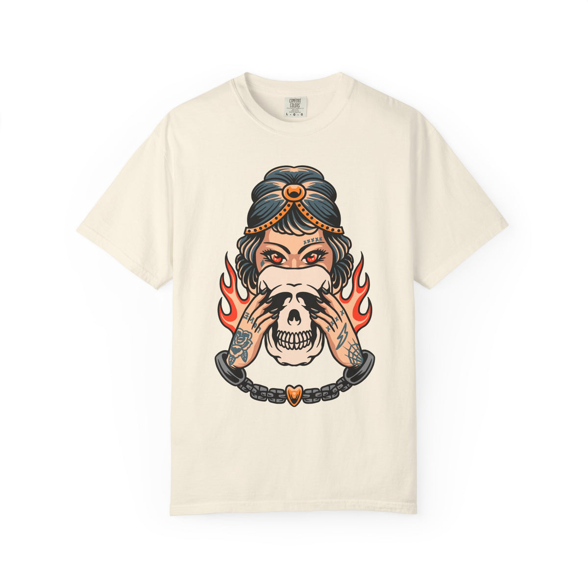 Traditional Tattoo Shirt - Fortune Teller Tee - Skull Graphic Top