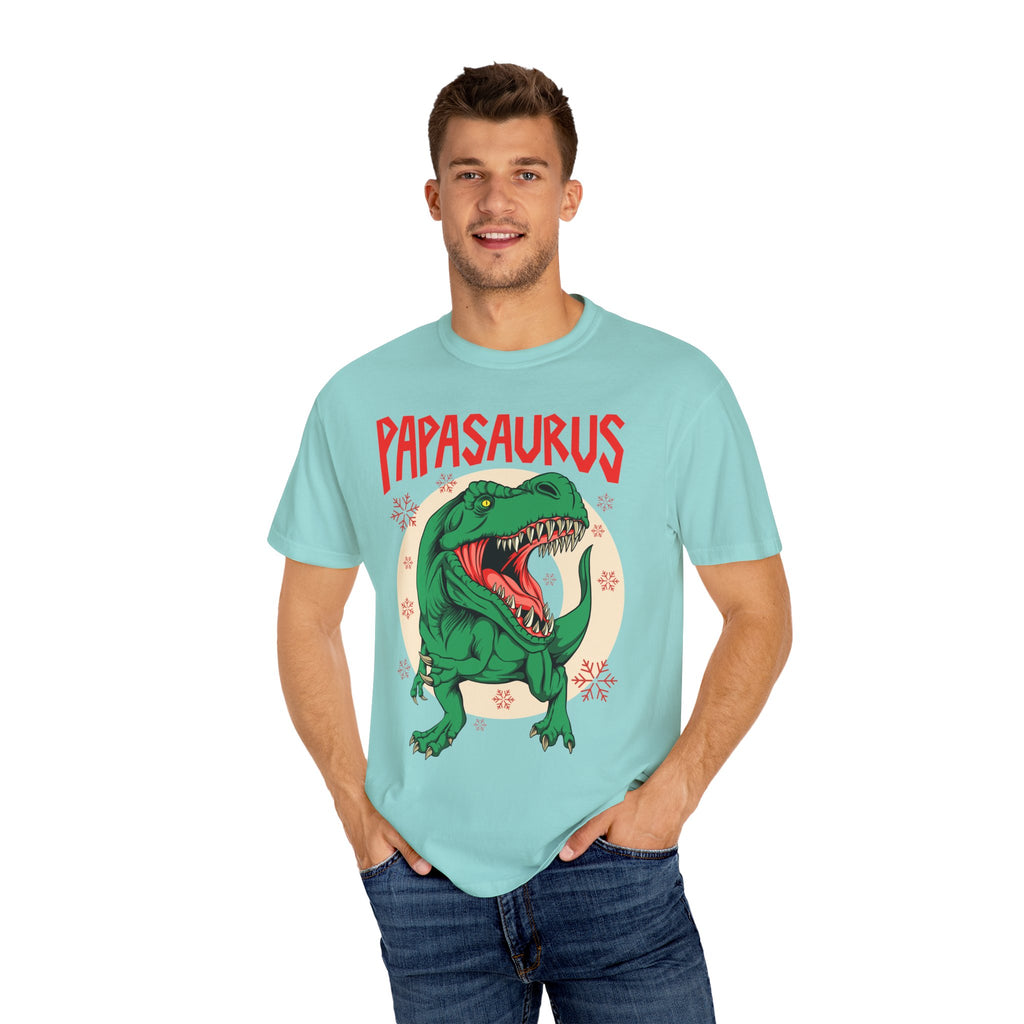 Christmas Papasaurus Shirt - Festive T-Rex Tee Holiday Gift - Sinful Threads