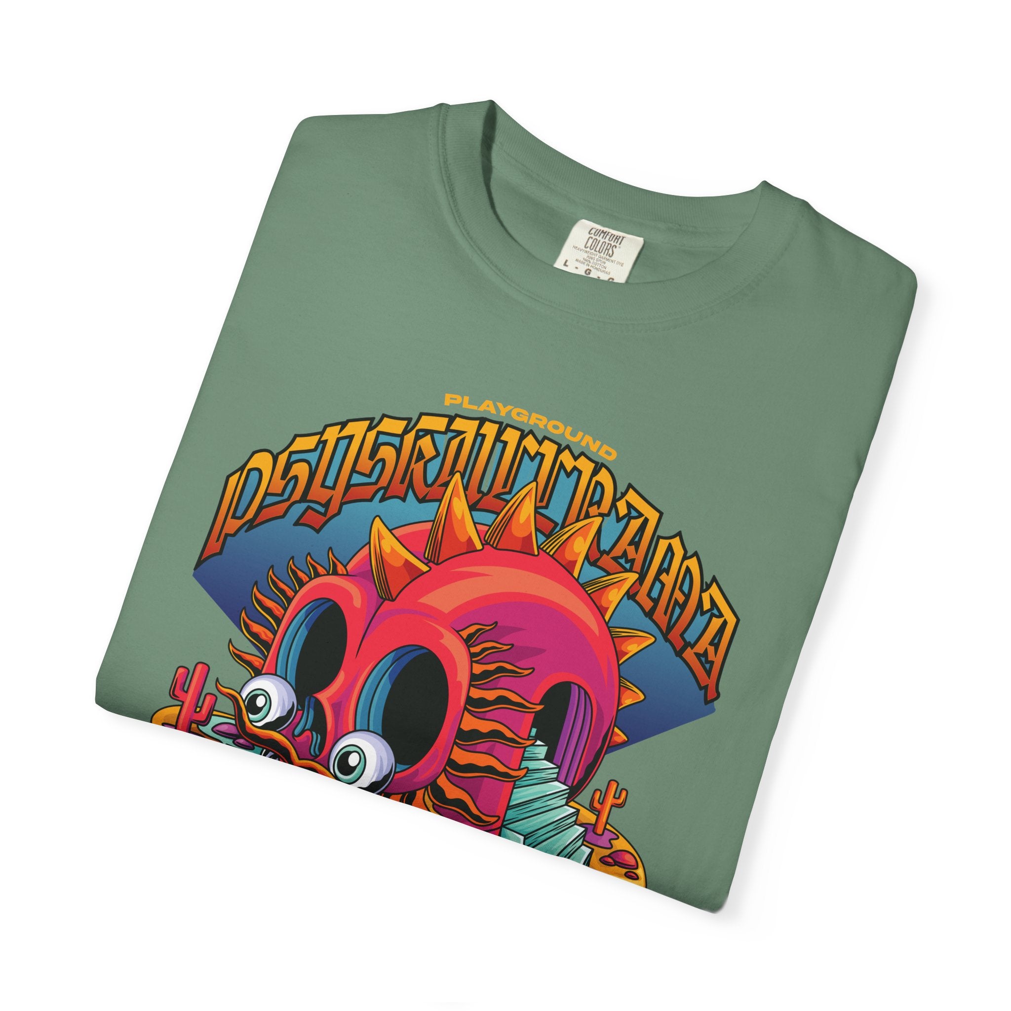 Surreal Skull Playground Tee – Weirdcore Skull Shirt – Colorful Art - Sinful Threads