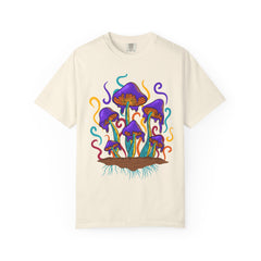 Psychedelic Mushroom Tee - Groovy Fungi Art Purple Gift
