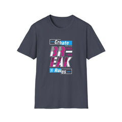 Create Something Break The rules Glitch Style Graphic Tee - Sinful Threads
