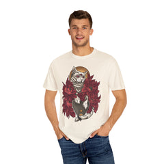 Occult Cat Tee - Weirdcore Ouija Shirt - Floral Graphic