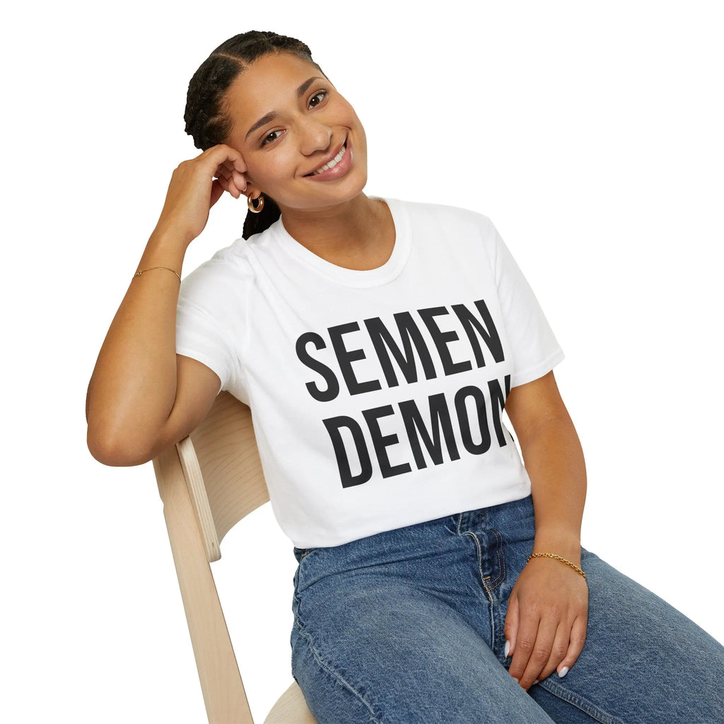 Semen Demon Tee - Adult Humor Graphic Tee Printify