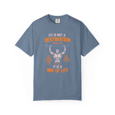 Fit Is Not a Destination Way of Life Gym Motivational Tee - Sinful Threads