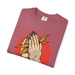 Praying Hands Shirt - Traditional Flash Art Tee - Tattoo Gift