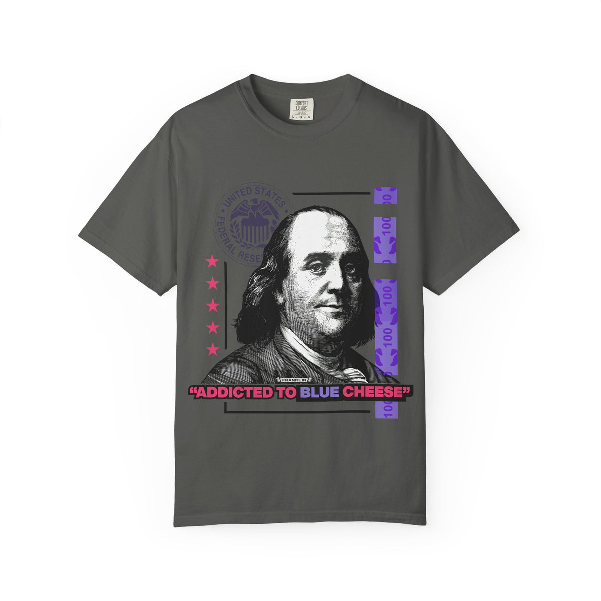 Blue Cheese Tee – Ben Franklin Dollar Bill Streetwear