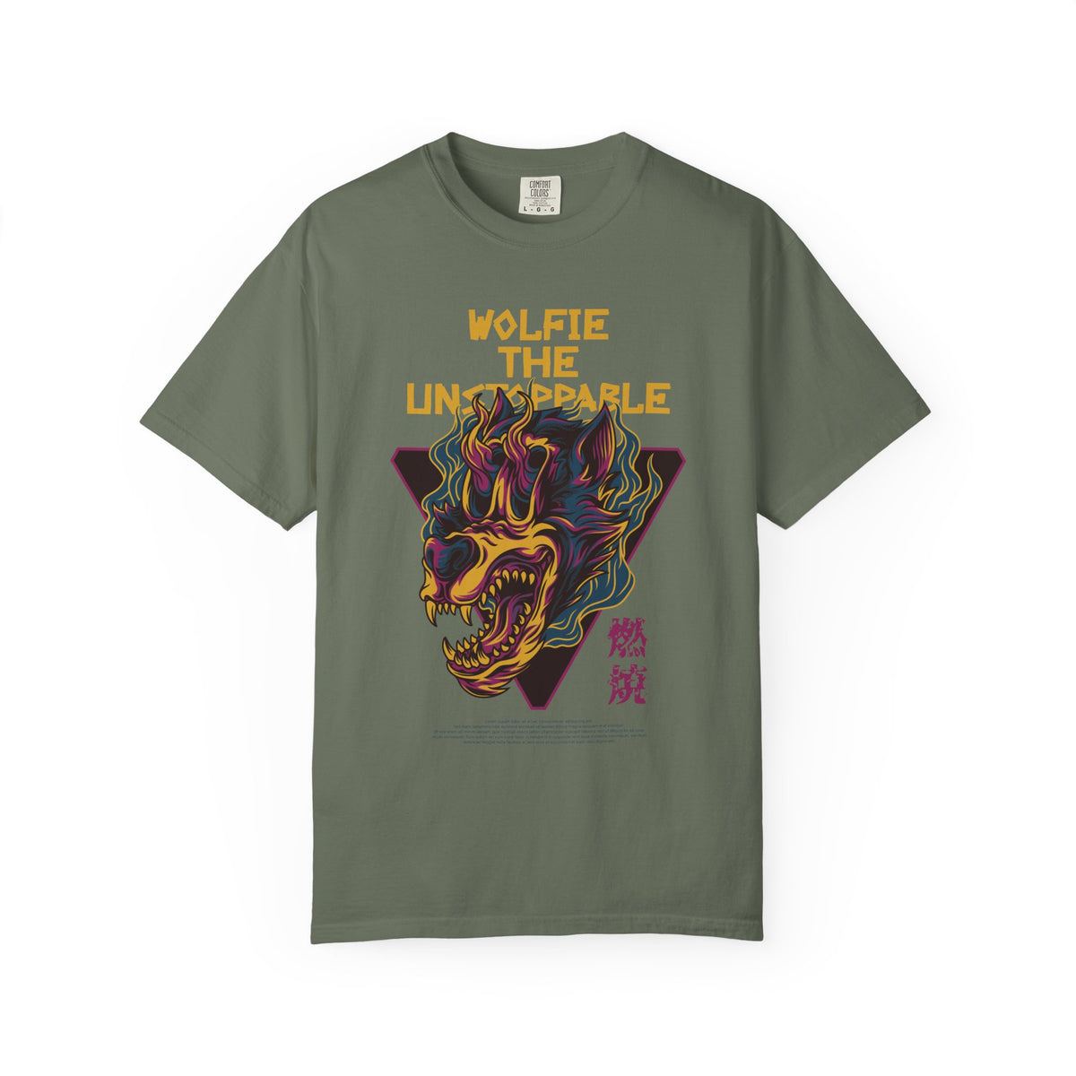Fierce Wolfie The Unstoppable Graphic Design T-Shirt