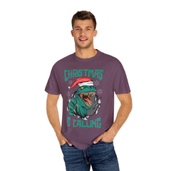 Santa T Rex Tee - Funny Dino Shirt - Christmas Holiday Gift
