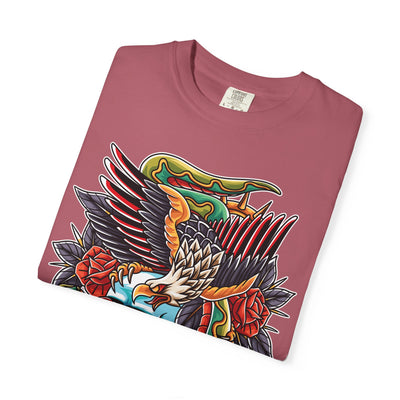 Biker Tattoo Shirt - Skull Eagle Snake Tee - Outlaw Apparel - Sinful Threads