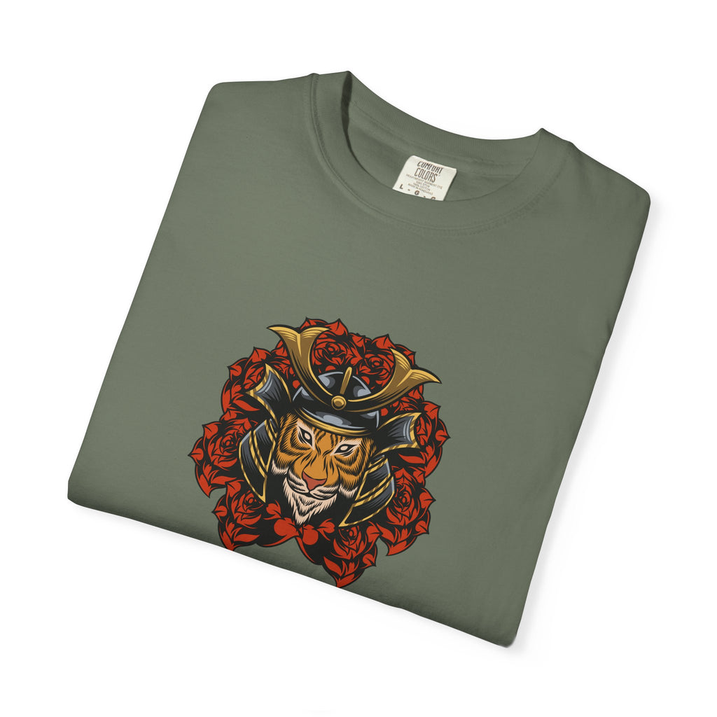Samurai Tiger Shirt - Japanese Floral Tee - Cool Art Gift - Sinful Threads