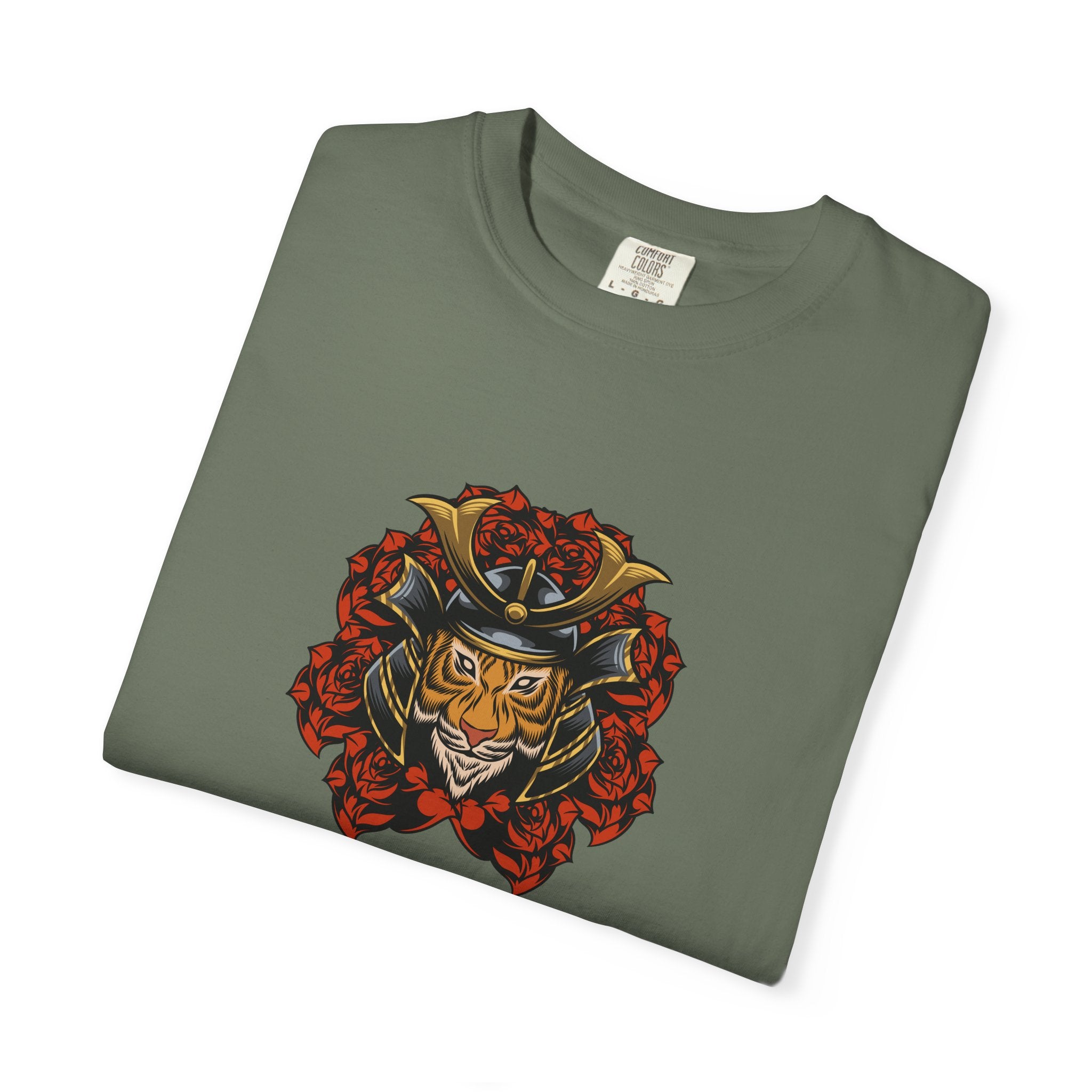 Samurai Tiger Shirt - Japanese Floral Tee - Cool Art Gift - Sinful Threads