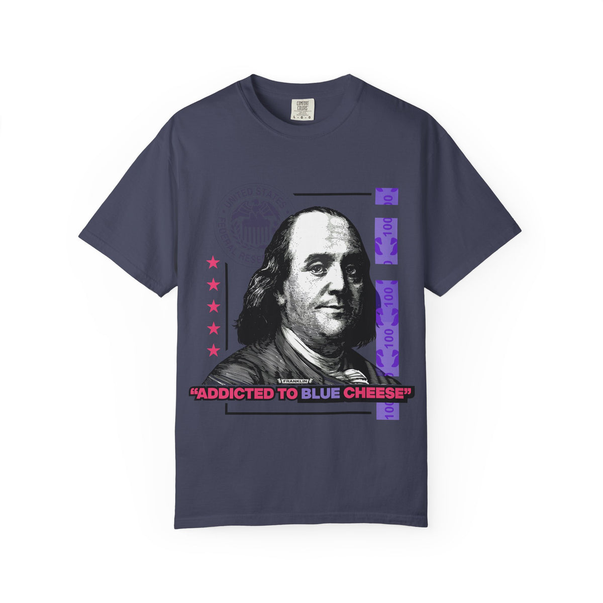Blue Cheese Tee – Ben Franklin Dollar Bill Streetwear