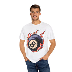 Billiards Player Shirt - Flaming Eight Ball - Pool Player Gift - Sinful Threads