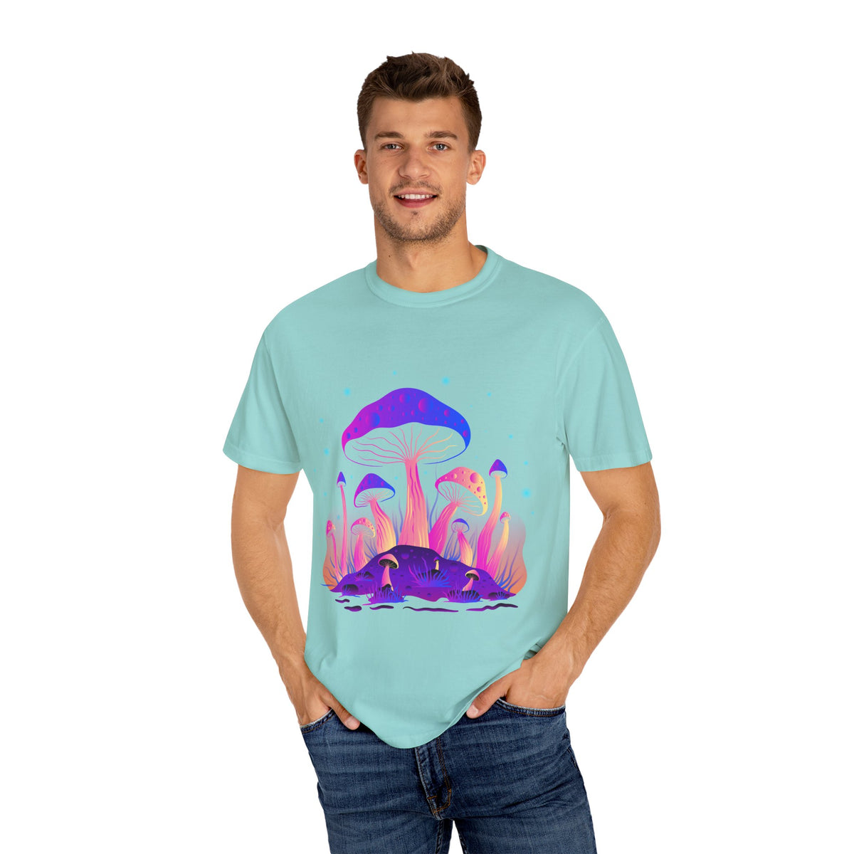 Psychedelic Mushroom Tee - Vibrant Trippy Fungi Art Gift
