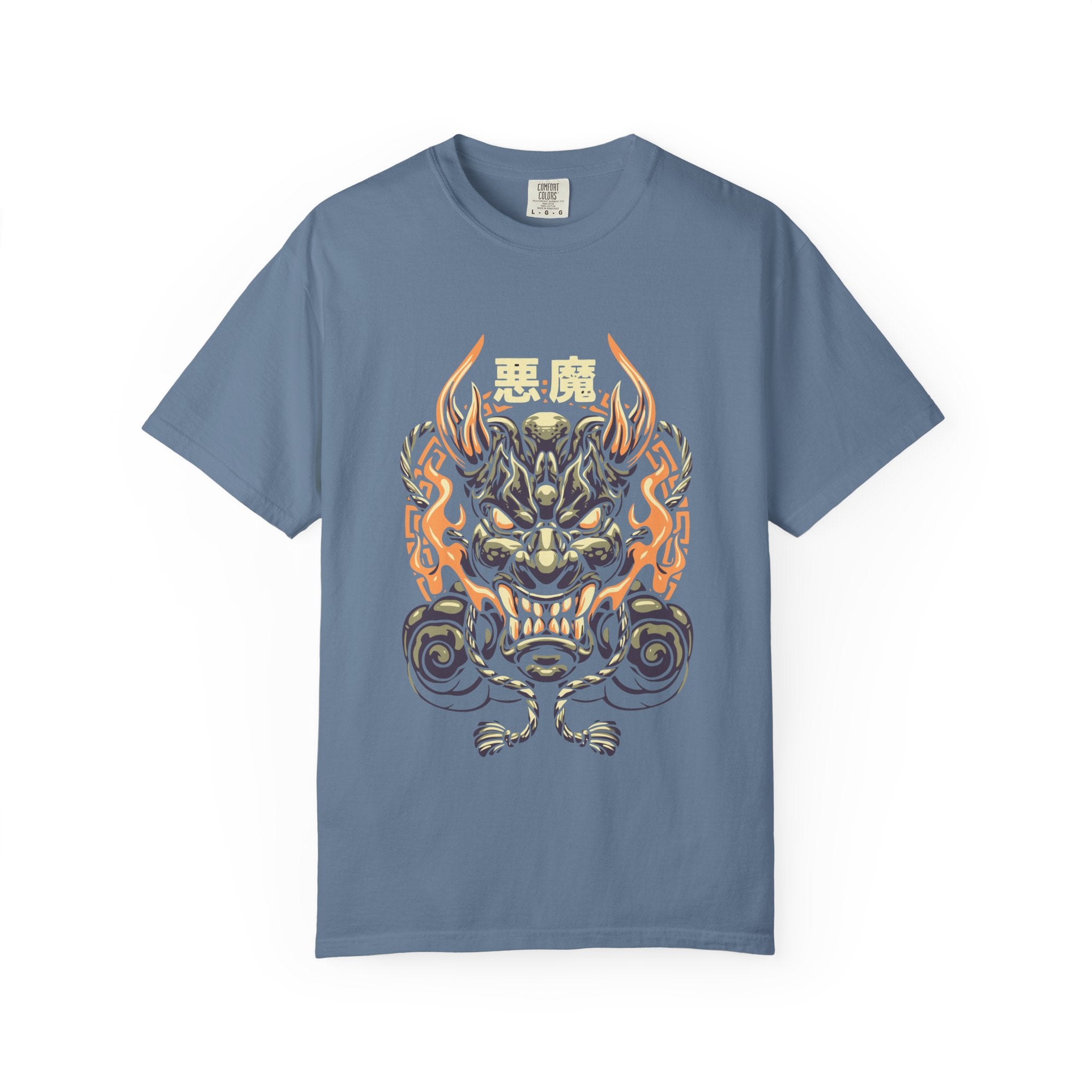Oni Mask Shirt - Japanese Demon Tee for Evil Spirit Culture - Sinful Threads