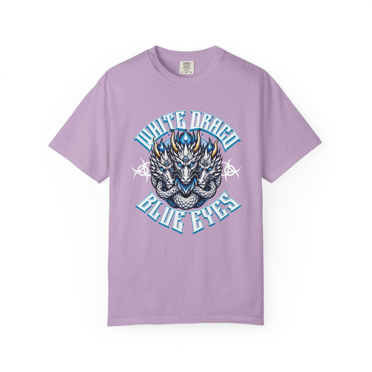 Dragon Art Tee - Blue-Eyed Three-Headed Fantasy Gift