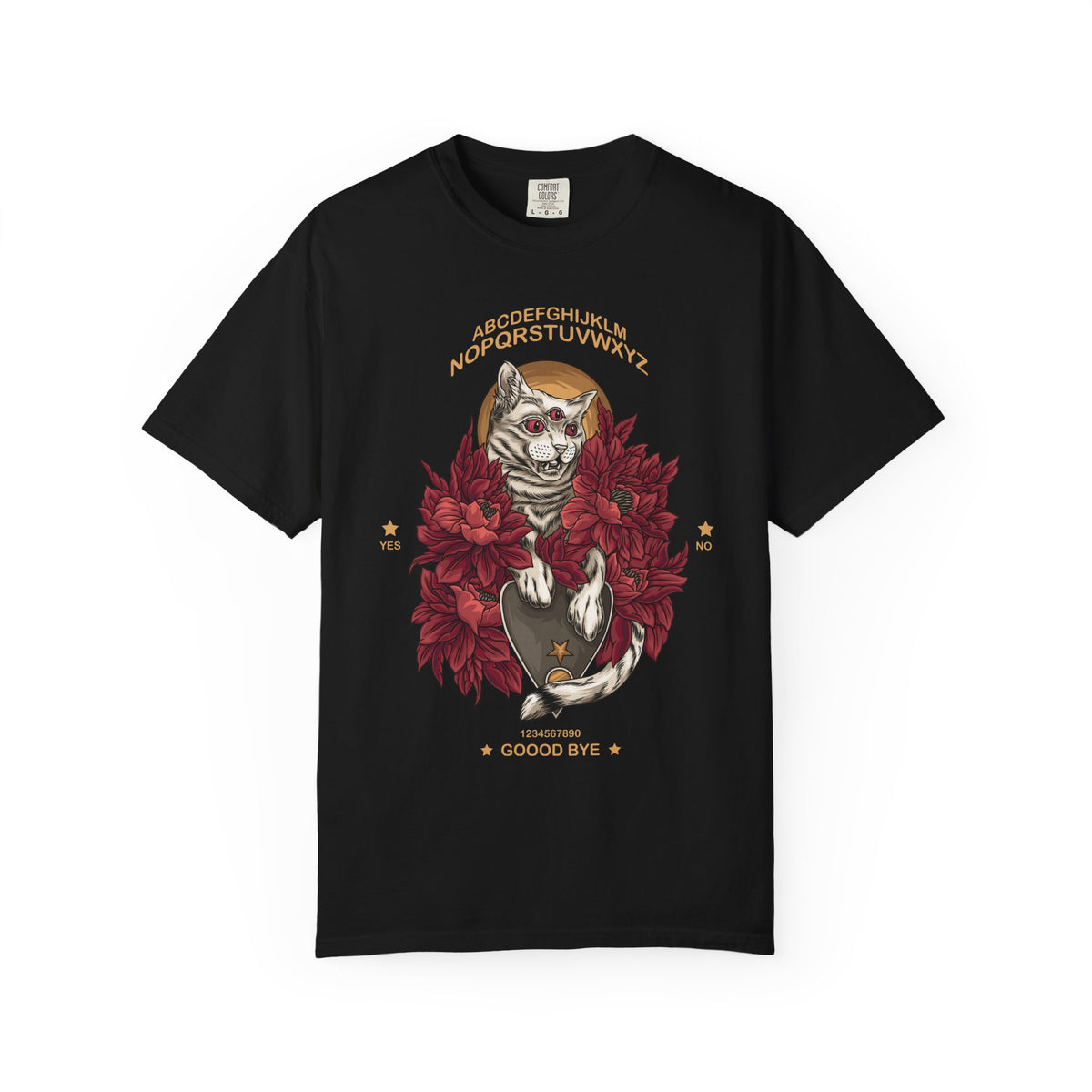 Three-Eyed Cat Tee - Witchy Ouija Vibes - Occult Shirt