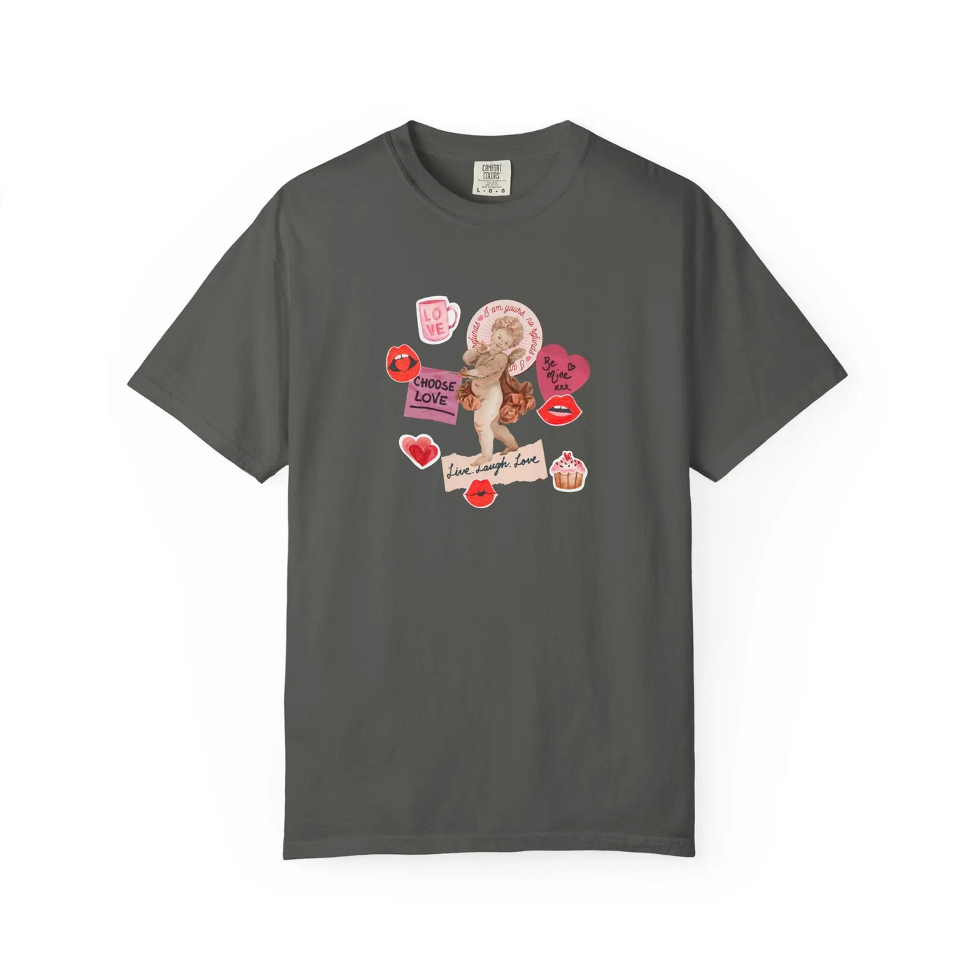 Romantic Graphic Cupid Love Quotes Valentine T-Shirt - Sinful Threads