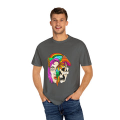 Psychedelic Skull Tee - Colorful Trippy Clothing for Women