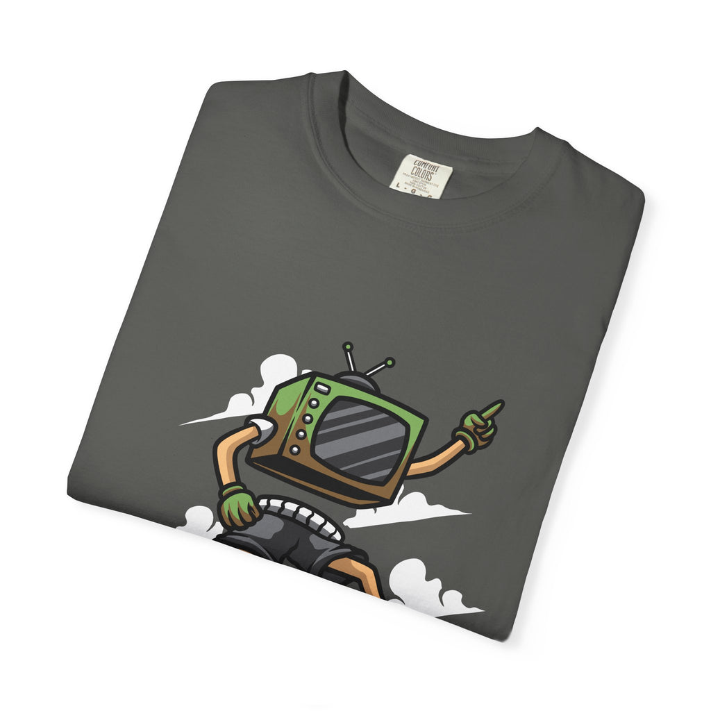 TV Head Skater Shirt - Retro Television Tee - Funny Geek Gift - Sinful Threads