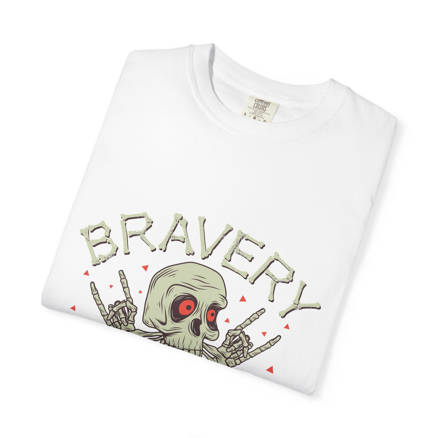 Funny Skull Shirt - Bravery Stupidity Tee - Cool Graphic - Sinful Threads