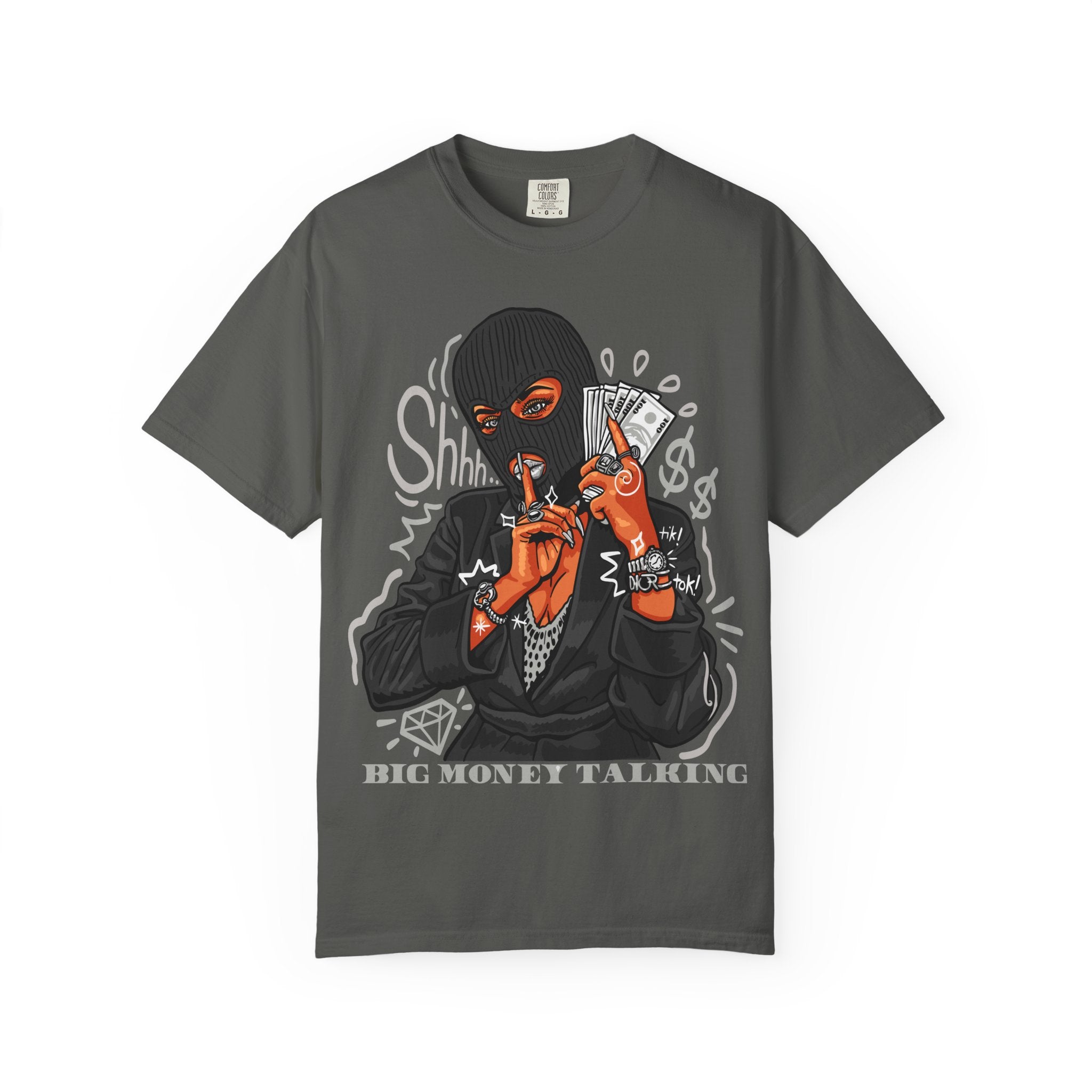 Money Heist Shhh Graphic Tee – Gangster Streetwear - Sinful Threads