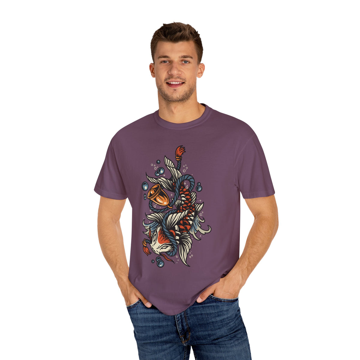 Koi Tattoo Shirt - Japanese Fish Tee, Traditional Art Gift