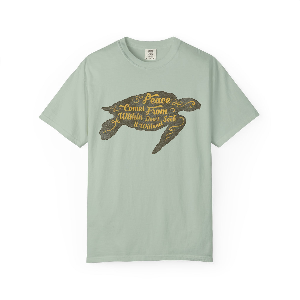 Sea Turtle Peace Comes From Within Design Graphic T-Shirt - Sinful Threads