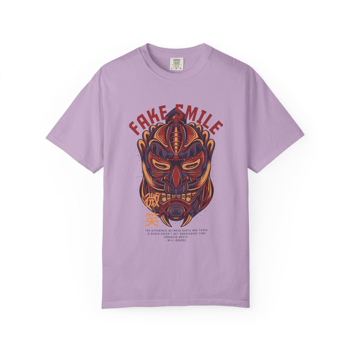 Fake Smile Japanese Mask Quote Art Design Graphic T-Shirt