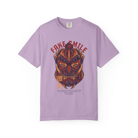 Fake Smile Japanese Mask Quote Art Design Graphic T-Shirt
