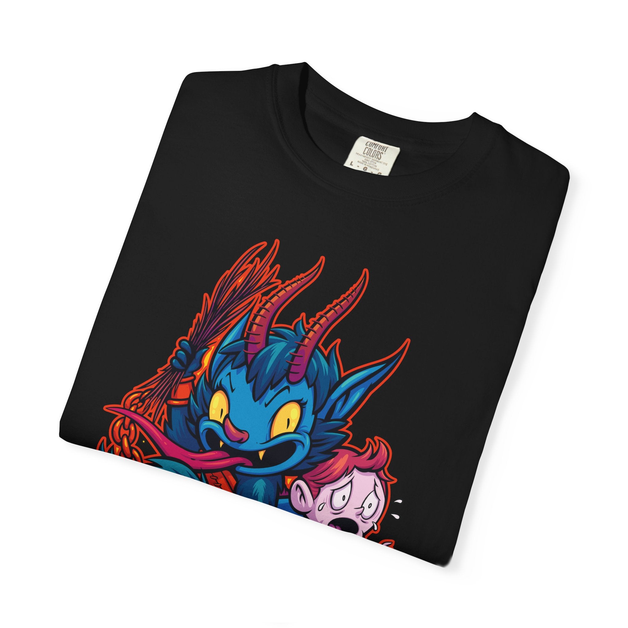 Kawaii Krampus Tee - Cute Cartoony Holiday Shirt - Sinful Threads