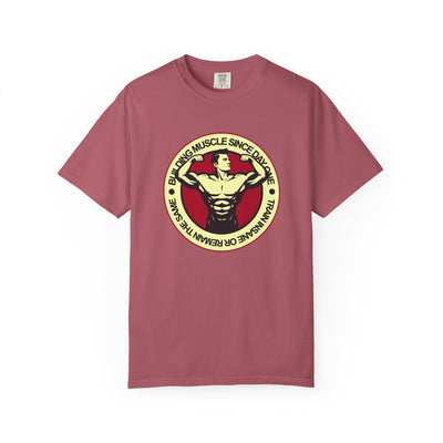Building Muscle Since Day One T-Shirt - Bodybuilding Tee - Sinful Threads